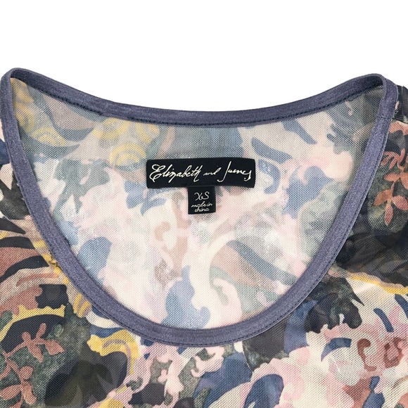 Elizabeth and James Womens Size XS Body-Con Pullover Dress Printed Mesh - Picture 7 of 9